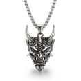 thumbnail image 6 of Men's Evil Demon Horn Skull 14K White Gold Pendant Necklace Vintage Gothic Punk SJewelry, 6 of 8