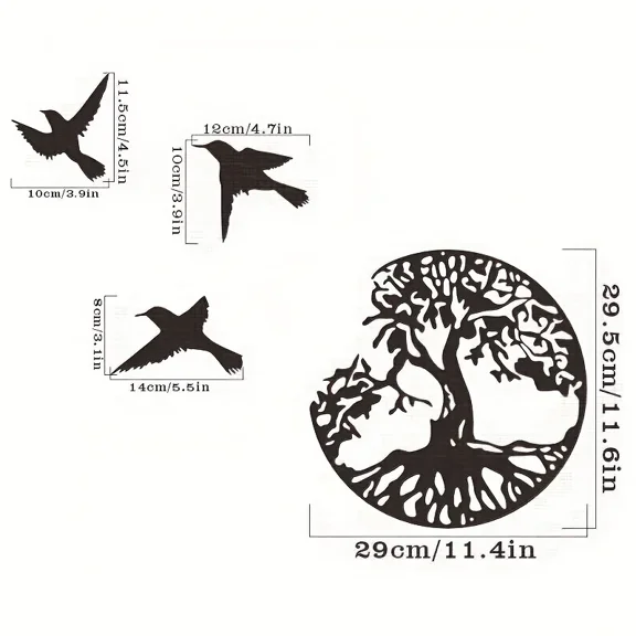 Tree Of Life Metal Crafts Art Home Decor Outdoor Yard Iron Wall Decoration Yard Decoration Pendant Wall decor metal wall hanging