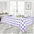 thumbnail image 1 of Newbridge Purple Pastel Easter Farmhouse Check Vinyl Tablecloth With Flannel Backing, Spring Gingham Flannel Backed Vinyl Tablecloth, 60” x 84” Oblong/Rectangle, Purple, 1 of 6