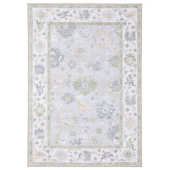 ROW by Oriental Weavers Addison ADD06 - Machine Washable - Flat Weave - Printed Area Rug - 2' x 3' - in Blue/ Green - Traditional Style, Hallway, Entryway