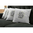 thumbnail image 2 of Ambesonne Love Throw Pillow Cover 4 Pack, Doodle Stars and Words, 20", Earth Yellow Black White, 2 of 6
