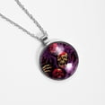 thumbnail image 4 of Halloween Elegant Glass Circular Pendant Necklace - Women's Jewelry, 4 of 5