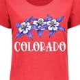 thumbnail image 4 of Inktastic Colorado Columbine Flowers Women's Plus Size T-Shirt, 4 of 5
