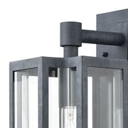 Elk Home Bianca 13-inch High 1-Light Outdoor Wall Sconce in Aged Zinc