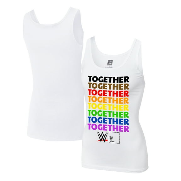 Women's  WWE Together Pride Tank Top - White