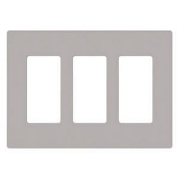 Lutron CW-3-GR Claro 3-Gang Wall Plate, Gray