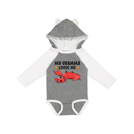 

Inktastic My Gramma Loves Me- cute crab family Gift Baby Boy or Baby Girl Long Sleeve Bodysuit