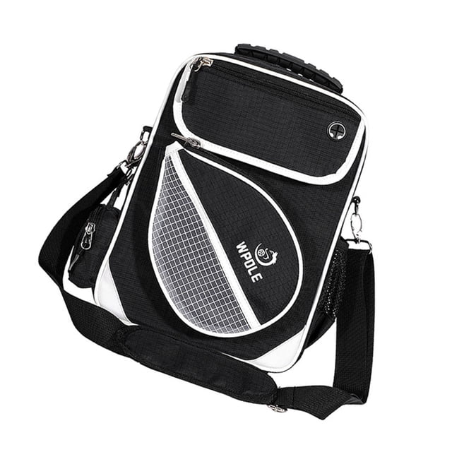 ZLight Table Tennis Racket Handbag Pouch for Ping Paddle Pong Bag for Athlete Gym Black 24x10x33cm
