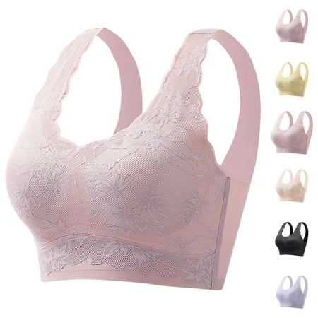 Price Blitz: Bras for Women Wirefree  Sujetadores para mujer sin aros  Women s Underwear Color Contrast Beauty Back No Underwire Push-up Comfortable Buckle Comfortable Bra