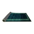 thumbnail image 2 of Ahgly Company Indoor Square Abstract Turquoise Blue Modern Area Rugs, 3' Square, 2 of 4