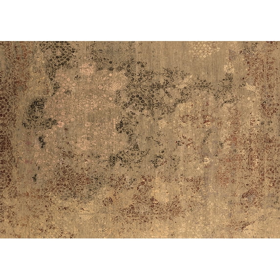 Ahgly Company Indoor Rectangle Oriental Brown Industrial Area Rugs, 5' x 8'