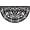 Heart Scroll, variant on PETGLE Rubber Doormats Collection All Weather, 24x36, Wrought Iron Half Round