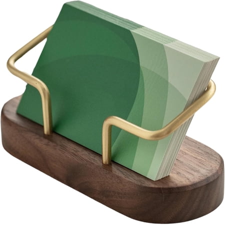 Business Card Holder for Desk , Wooden Business Card, Business Cards Display Holders Stand, Business Office, Shop Exhibition Stand - Brown