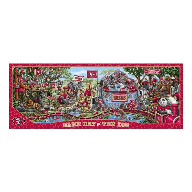 San Francisco 49ers Game Day at the Zoo 500 pc Puzzle Cheering