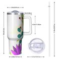 thumbnail image 2 of Butterfly Gift 40oz Tumbler with Handle and Straw, Large Capacity Travel Cup for Hot & Cold Drinks, Double Walled Vacuum Insulated Cup, Butterfly Lover Birthday Gifts for Women Girls, 2 of 6