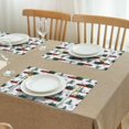 thumbnail image 3 of Red Christmas Truck and Tree Pattern Summer Placemats Table Placemats Set Of 4-Linen Kitchen Washable Placemats Table Mats 11.8"x17.7" Non-Slip Heat Resistant, 3 of 6