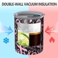 thumbnail image 2 of 12oz Coffee Tumblers Breast Cancer Survivor Pink Ribbon Black Stainless Steel Vacuum Insulated Travel Tumbler Coffee Cups Mug with Lid and Straw with Cleaning Brush for Cold & Hot Drinks, 2 of 5