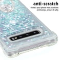 thumbnail image 4 of Funda para Samsung Galaxy S10 Plus con Brillo Líquido Flotante, Purpurina, Parachoques y Anillo Giratorio Soporte, 4 of 5
