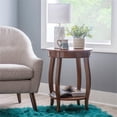 thumbnail image 2 of Bowery Hill Wood Brown End Table Round 24" Unassembled, 2 of 12