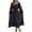 Black, variant on Flowy Dresses for Women Square Neck Smocked Waist Puff Long Sleeve Midi Dress Fall Party Elegant Ruffle Hem A Line Dress