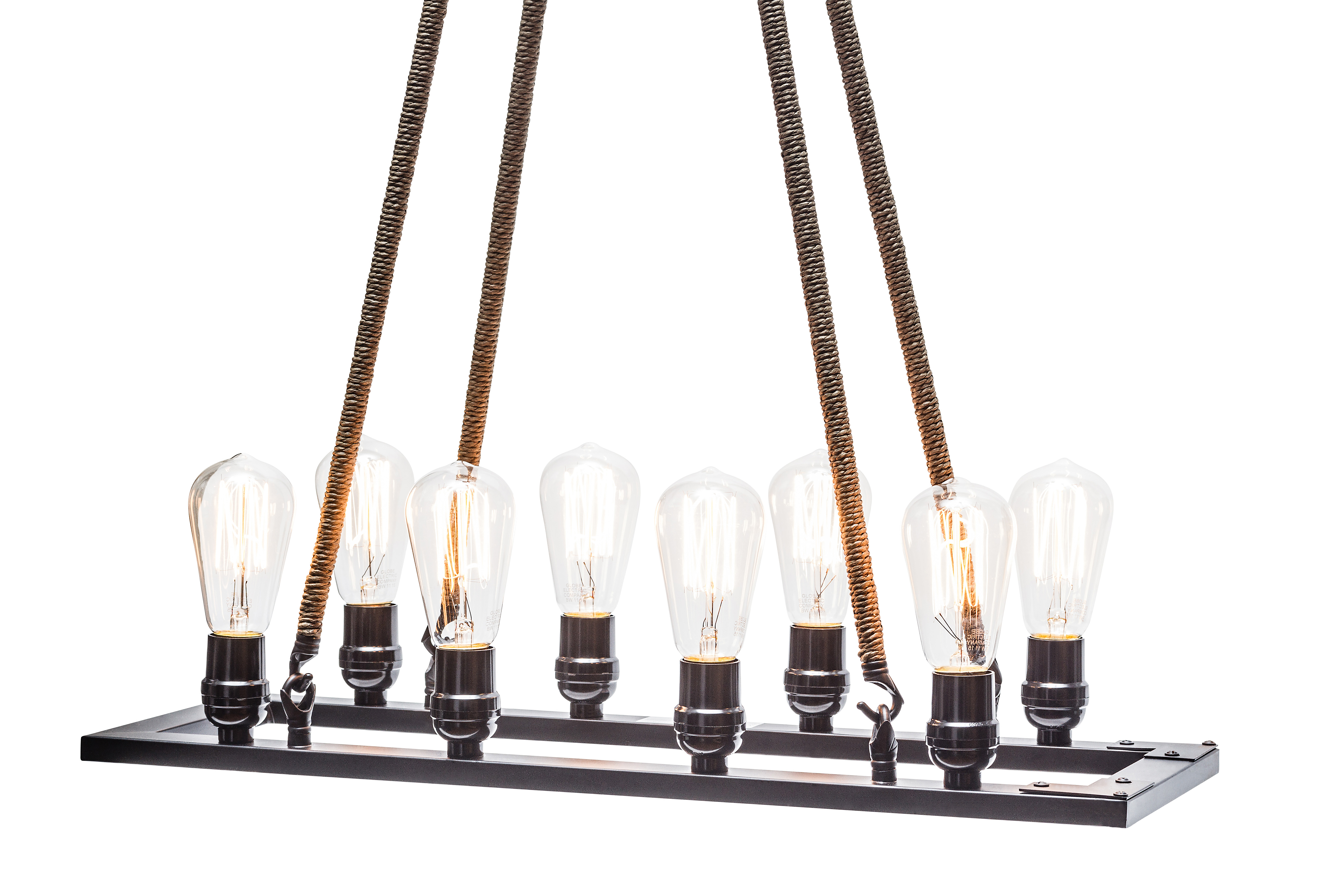 Globe Electric 8-Light Oil Rubbed Bronze Twine Wrapped Vintage Chandelier, 65038 - image 3 of 3