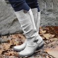 thumbnail image 2 of THORMN New Knee High Boots Cowboy Knee Boots Warm Zip Platform Long Boots Ladies Vintage Low Heel Women Boots For Women, 2 of 2