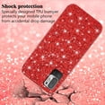 thumbnail image 4 of Compatible with Xiaomi Redmi Note 10 5G Case, Glitter Sparkly Redmi Note 10 5G Phone Case with Slim Silicone Shockproof Protective Bumper Cover for Cute Girls Women (Red), 4 of 7