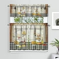 thumbnail image 6 of Fat Chef Kitchen Curtains Valances and Tiers Set for Windows, Vintage Bathroom Window Curtain Valance 3 Piece Sets,Kitchen Decor for Living Room,54"x 36", 6 of 6