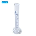 thumbnail image 3 of Uxcell 25ml 3.3 Borosilicate Glass Graduated Cylinder, Round Base Blue Graduations Measuring Cylinder, 3 of 4