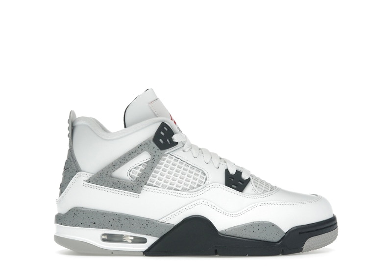 Jordan Kid's 4 Retro White Thunder Basketball Shoes, from StockX