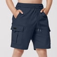 thumbnail image 3 of Boys Cargo Shorts Outdoor Hiking Shorts Lightweight Athletic Short with Pockets Summer Sweat Shorts Elastic Waist Drawstring 5-15 Years, 3 of 8