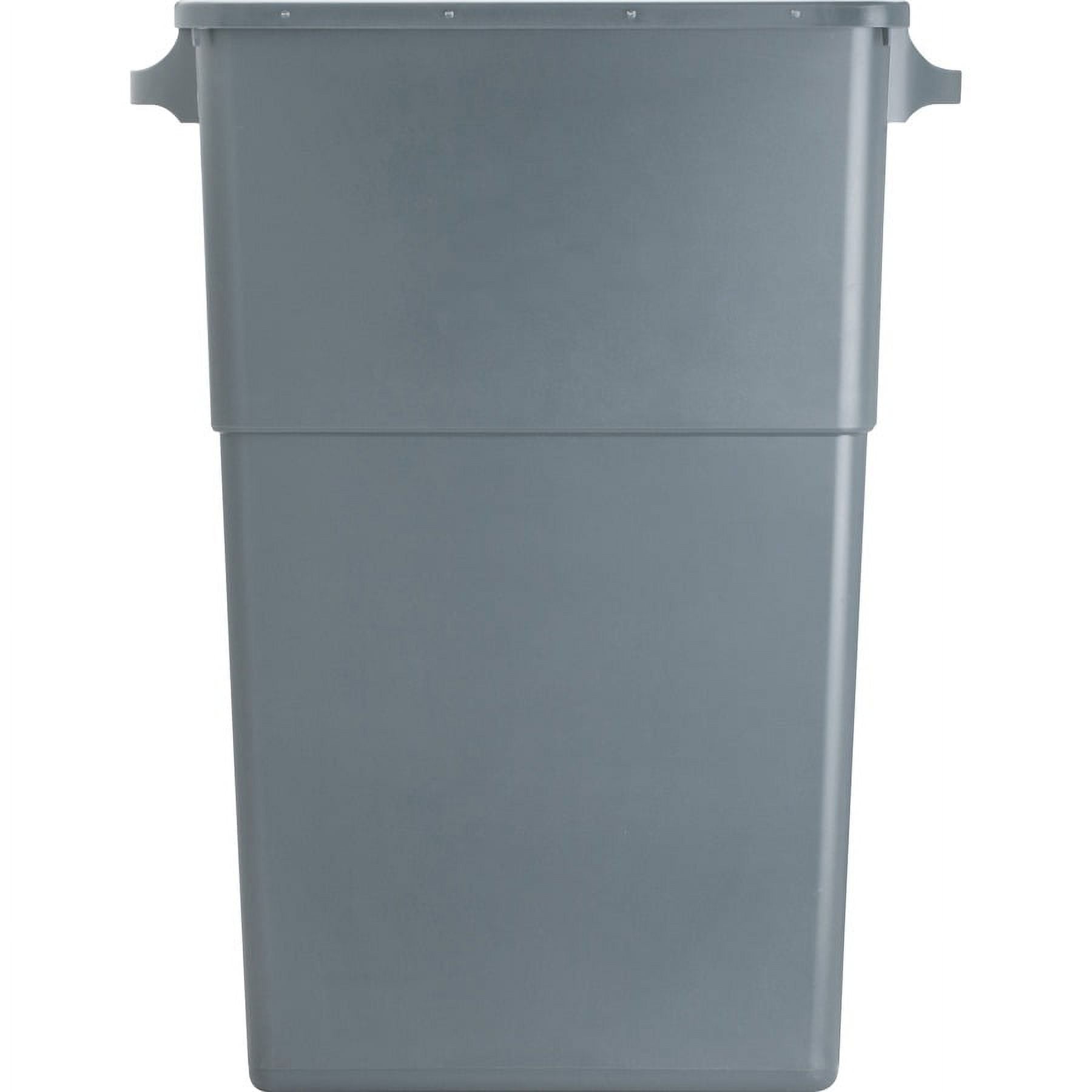 Genuine Joe 23-gallon Slim Waste Container - 23 Gal Capacity - 30" Height X 20" Width X 11" Depth - Gray - 4 / Carton