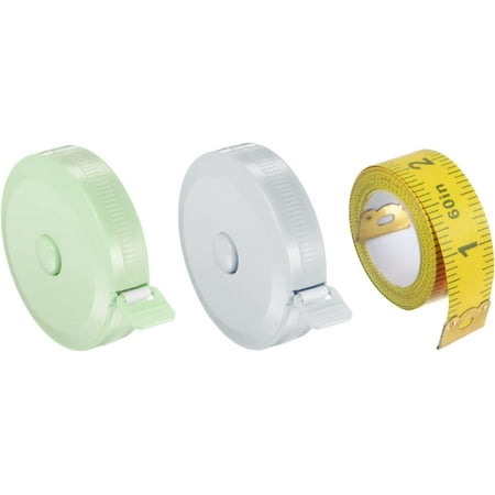 

Soft Tape Measure Set 150cm/60 and 200cm/79 Retractable Measuring Ruler with 150cm/60 Multicolor Soft Rulers for Body Cloth Sewing Cool Green Nordic Blue