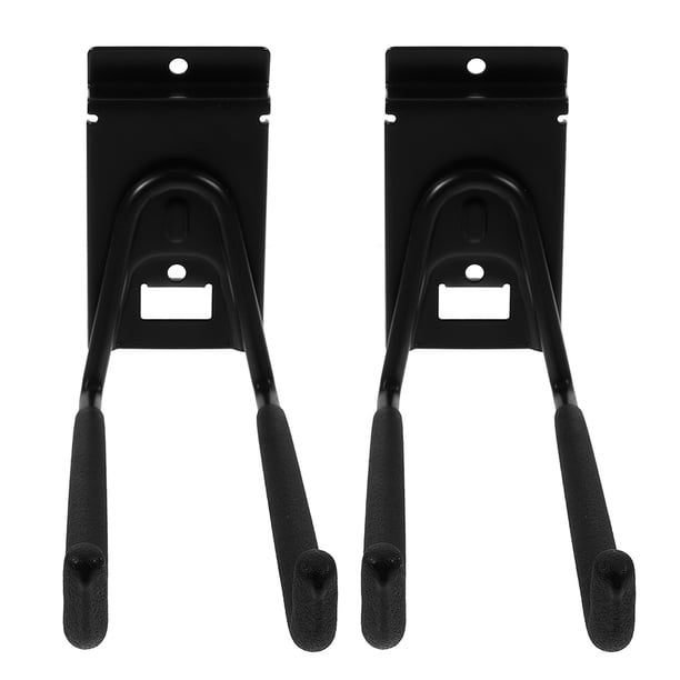 GOOHOCHY 2 ganchos de hierro resistentes de 8 pulgadas para garaje, para colgar en la pared, para organizar el garaje.