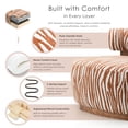 thumbnail image 5 of Furniture of America Zenya Modern Chenille Zebra-stripe Pattern Accent Chair, Rustic Orange, 5 of 14