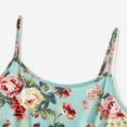 thumbnail image 4 of PatPat Toddler Girl 3-4T Dresses Mommy and Me Floral Elastic Waist Strap Maxi Dress with Pockets,Mint Green, 4 of 13