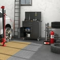 thumbnail image 2 of GangMei Metal Rolling Chest with Pegboard, Garage Storage Cabinet with Two Lockable Drawers, Multipurpose Workstation for Warehouse Workshop(Hooks included), 2 of 9