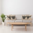 thumbnail image 4 of Ambesonne Pug Throw Pillow Cover 4 Pack, Pet Animal Art Design Dog, 20", Tan Pale Brown, 4 of 5