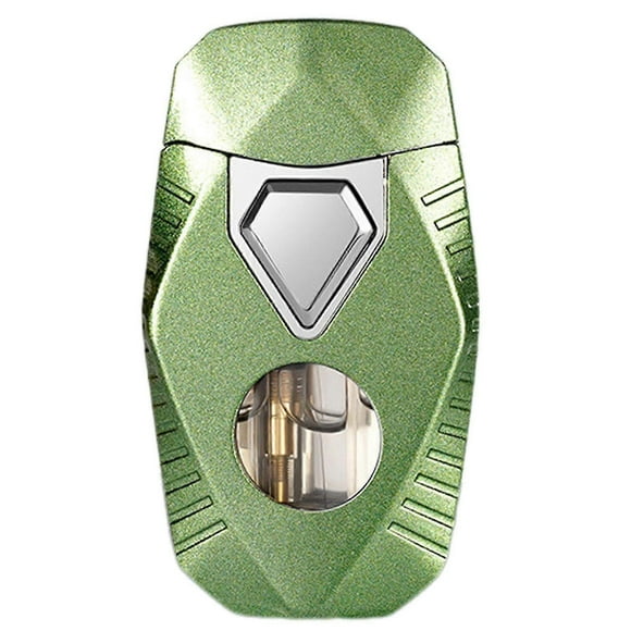 Dual Soft/Jet Flame Windproof Torch Lighter, Glow-in-the-Dark Geometric Lighter for Men's Gift, Refillable Butane Lighters