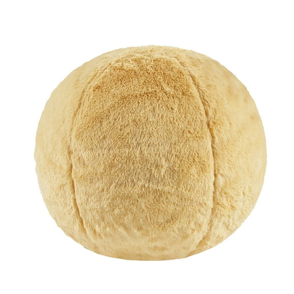 Mainstays 11" Gold Faux Fur Round Ball Decorative Pillow