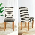 thumbnail image 3 of Yayeee 2 Pack Dining Chair Covers Stretch Parson Chairs Slipcovers Seat Protector, Black Stripes, 3 of 6