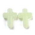 thumbnail image 2 of 500gs Luminous Transparent Acrylic Beads Glow in the Dark Cross Mint Cream 16x12x4.5mm Hole: 2mm about 1500pcs/500g, 2 of 4