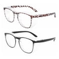 thumbnail image 2 of Alsenor Gafas de seguridad Gafas antivaho Gafas protectoras Bloqueo de luz azul Gafas de protección UV antipolvo para hombres y mujeres (paquete de 2 (nuevo leopardo+negro)), 2 of 6