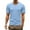 Sky Blue, variant on Men's Fashion V Neck Lapel Collar Short Sleeve T Shirt Summer Casual Oversized Tee Comfortable Breathable Stylish Trendy Mens Basic Tee Shirts Summer Classic T-Shirts