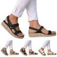 thumbnail image 4 of eczipvz Womens Shoes Women's Strappy Ankle Wrap Buckle Fashion Flat Sandals, 4 of 5