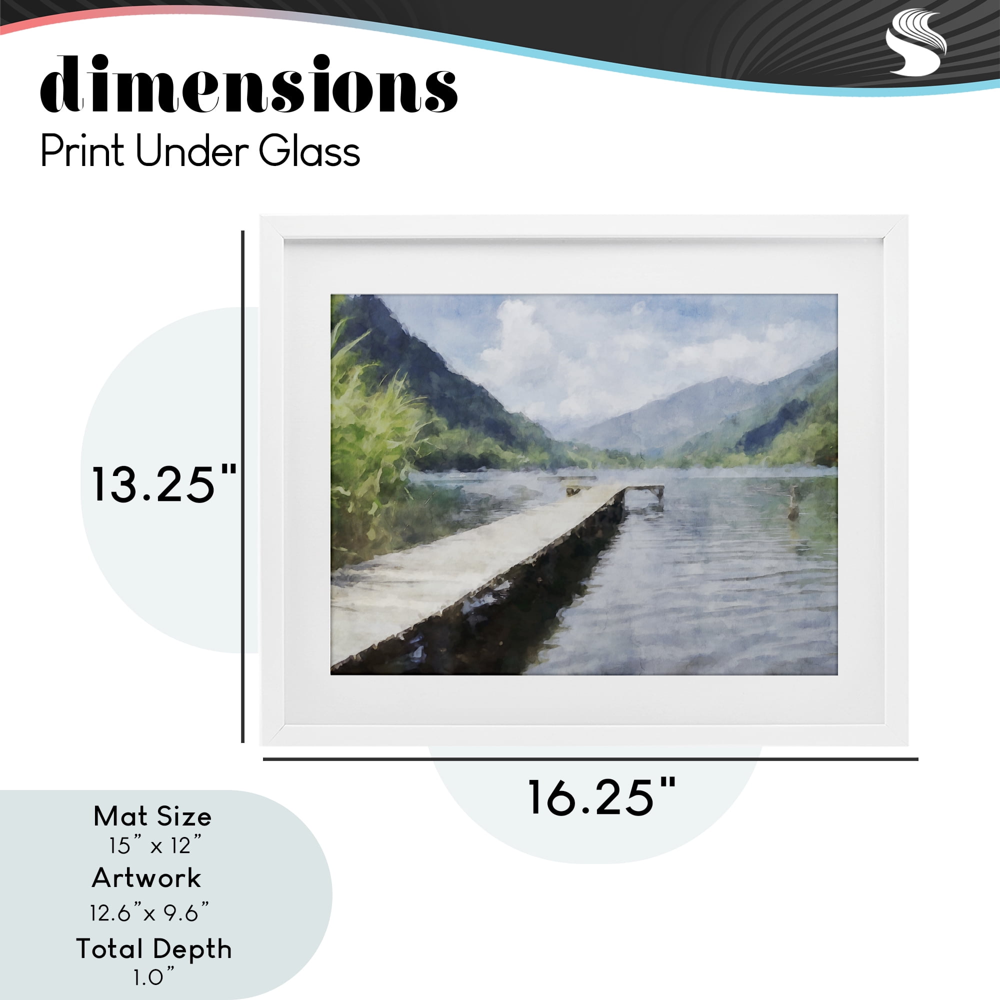 Stupell Industries Dappled Lake Dock White Framed Print Under Glass, design by Kim Curinga