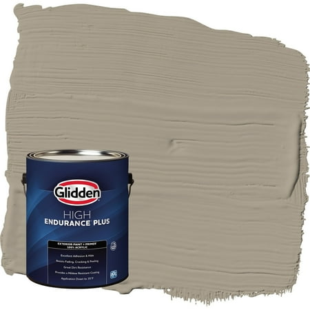 Glidden HEP Stonehenge Greige / Gray Satin Exterior Paint with Primer, 1 Gallon