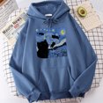 thumbnail image 1 of Sudaderas con capucha con estampado de noche de gato estrellado para hombre, Sudadera con capucha de gran tamaño, sudaderas de lana a la moda, Jersey informal S-Xxl, Tops, 1 of 3