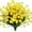 Yellow, variant on Artificial Daffodils Fake Large Flowers, 4 Bundles White UV Resistant Faux Greenery Foliage Plants Shrubs for Garden, Wedding, Outside Hanging Planter, Farmhouse Indoor Outdoor Decor
