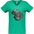 thumbnail image 3 of Inktastic Lurking gator Women's V-Neck T-Shirt, 3 of 5